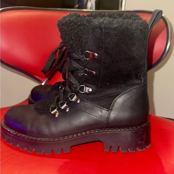 Bootlegger Shoes - Women's Black Lace-Up Combat-Style Boots by Bootlegger (handmade in Portugal)